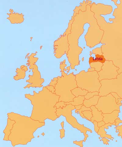 a map of latvia. The Republic of Latvia is the